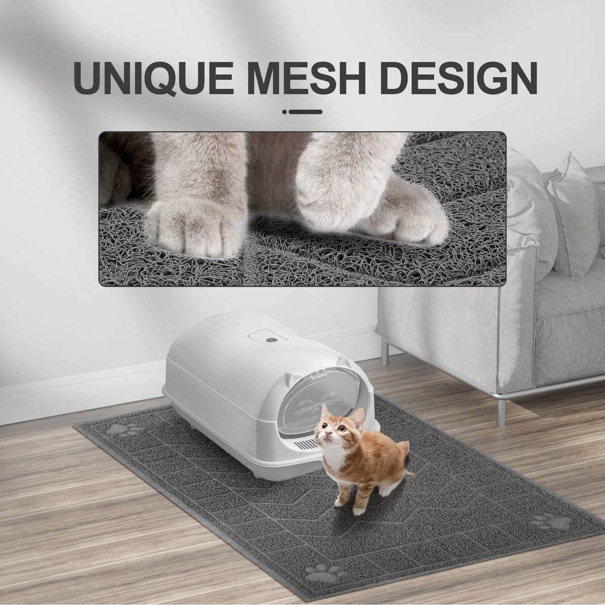 XL Large Cat Litter Box Mat Pad for Easy Cleaning