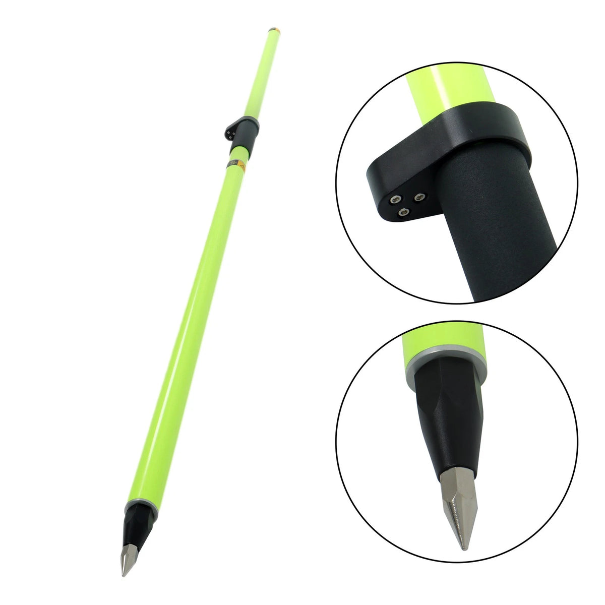 6.5FT Aluminum GPS Rover Rod for Land Surveying with Carrying Case