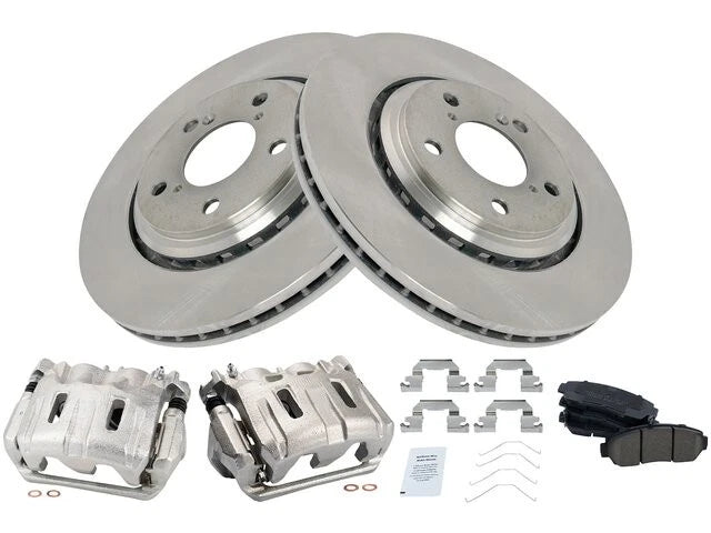 Set of 4 Brake Pads Rotors Calipers for Honda Odyssey (2015–2017) 81356HFBH