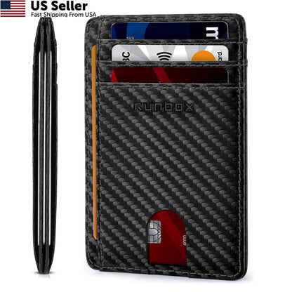RUNBOX Slim Minimalist Front Pocket RFID Blocking for