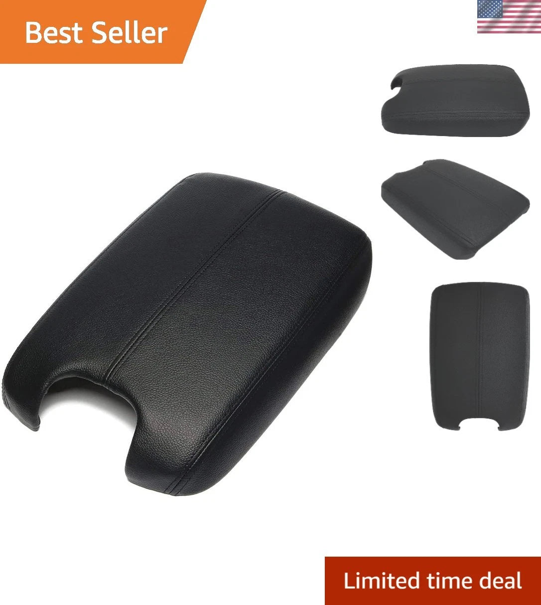 Waterproof Black Leather Armrest Cover for Honda Accord (2008–2012)