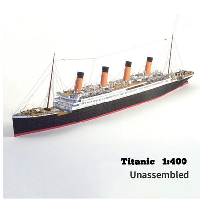 Unassembled Titanic Cruise Paper Model Ship Display