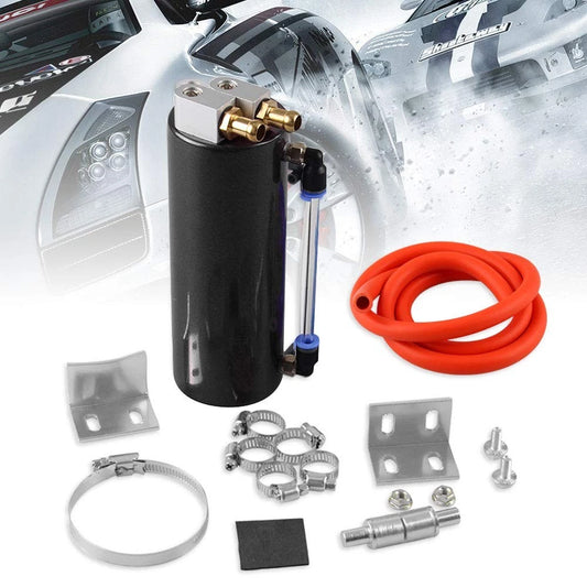 Universal Aluminum Racing Engine Oil Catch Tank CAN Kit Turbo Reservoir