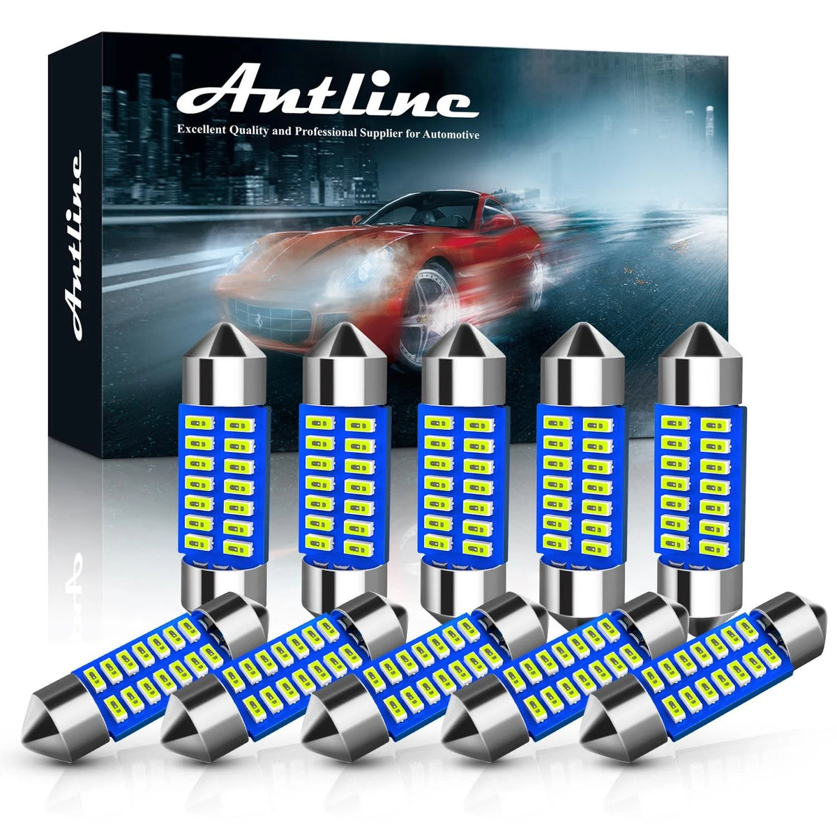 31MM LED Ice Blue Bulbs for Dome Lights (Error-Free, 12V)