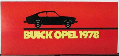 Buick Opel Interior Exterior Colors Specifications Sales Folder (1978)