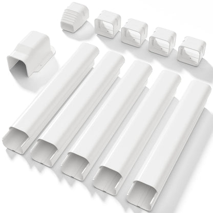 3" Mini Split Line Set Cover for (7.5Ft, White)