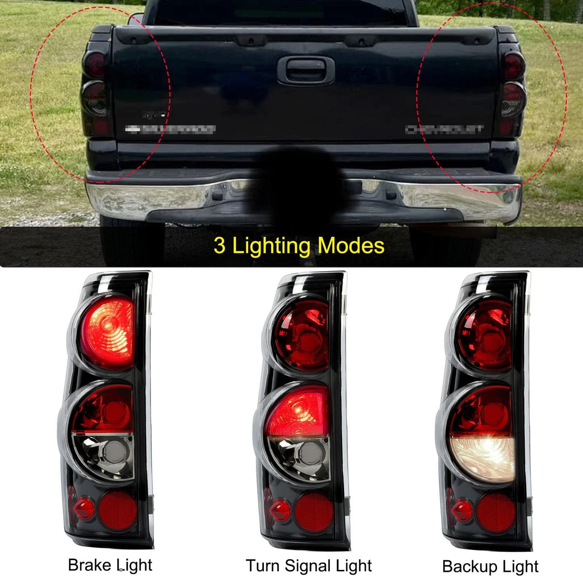 Tail Light for Chevy Silverado GMC Sierra (1999–2007) Left Right Side