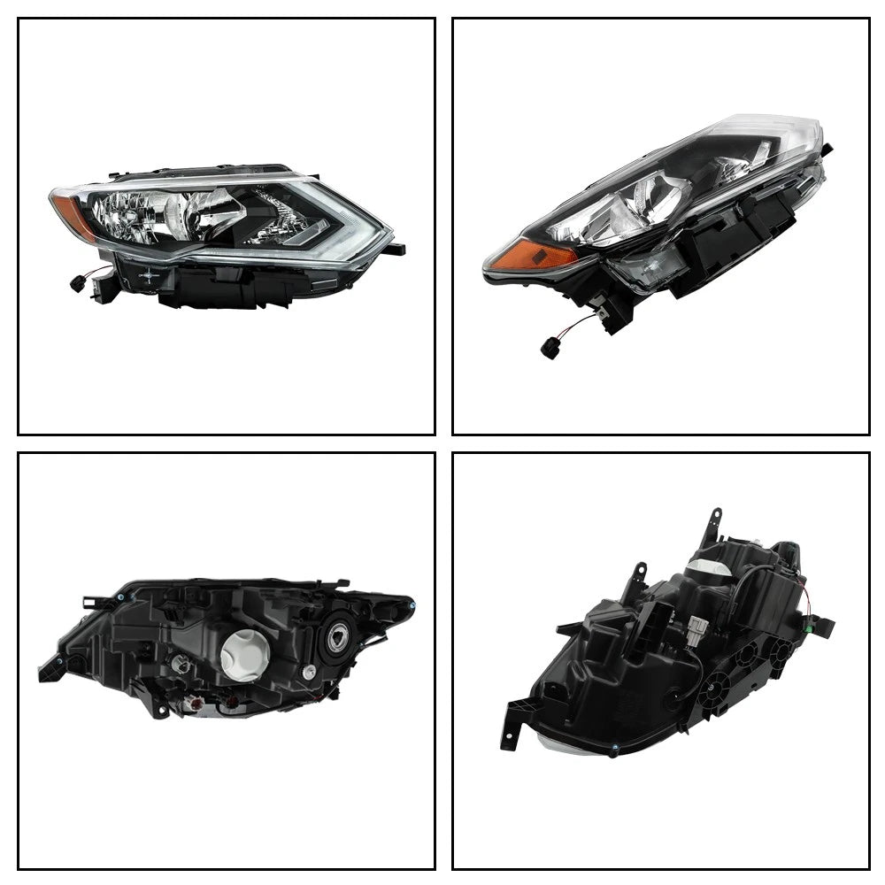 Headlight for Nissan Rogue (2017–2019) RH Halogen LED DRL BCK46244K