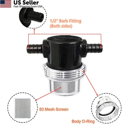 1/2 Inch Water Pump Strainer for RV Filter