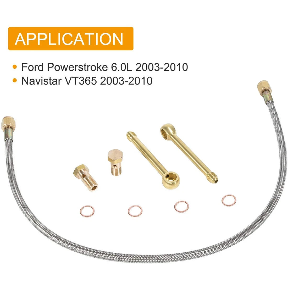 Fuel Line Crossover Kit for Ford Powerstroke 6.0L & Navistar VT365 (2003–2010)