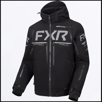 Mens FXR Black Backshift 2 in 1 Snowmobile Jacket 3X 4X 5X