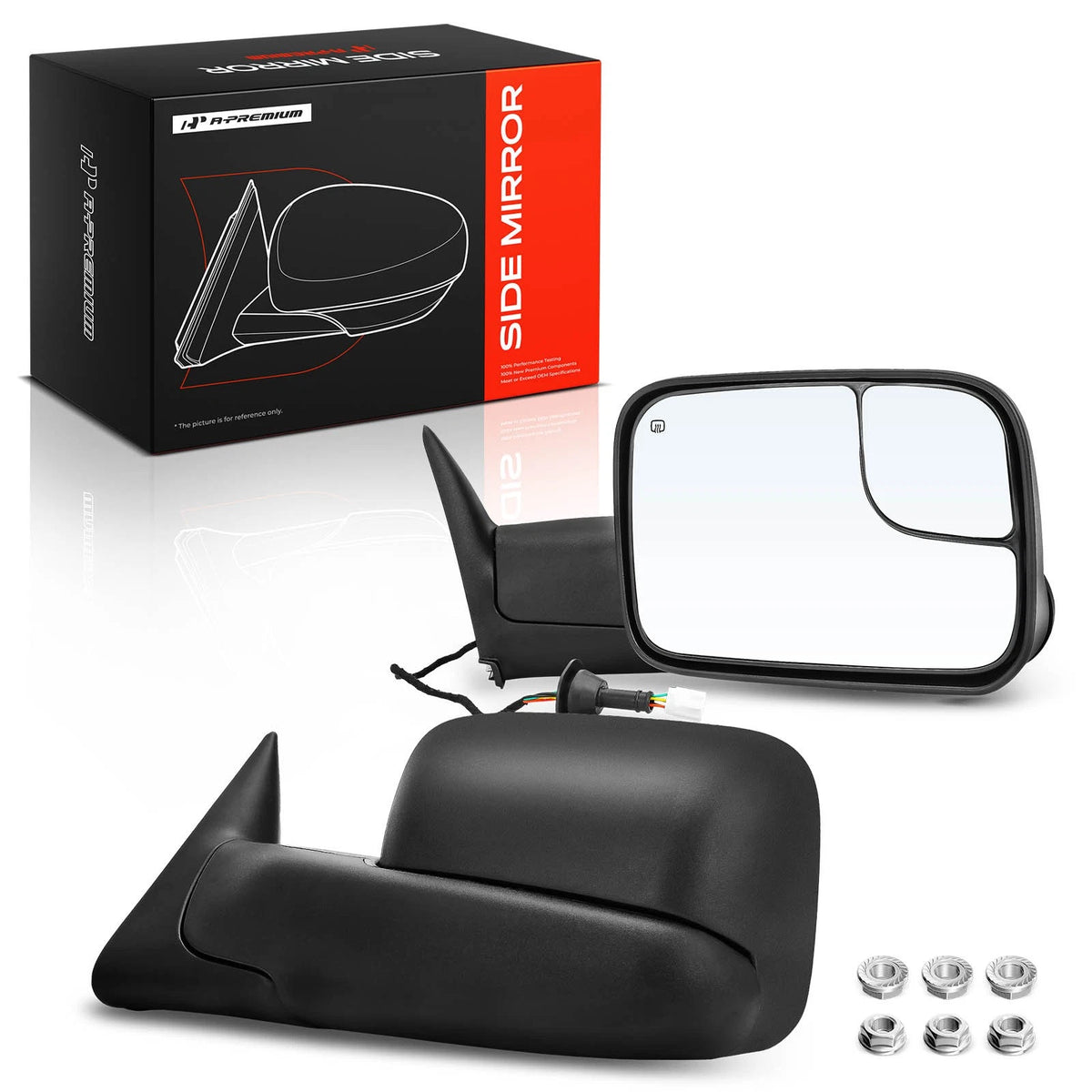 2X Power Towing Mirror for Dodge Ram 1500 1998–2001 (CH1320307, CH1321307)