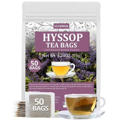 50 Hyssop Tea Bags for Natural Wellness (Pack of 1)