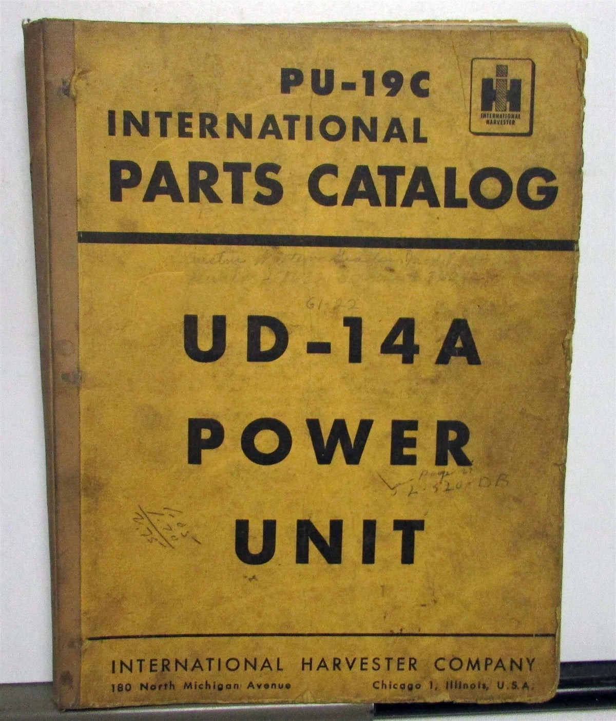 Power Unit Parts & Service Catalog for International Harvester UD-14A (1953)