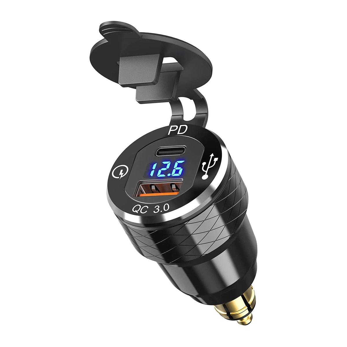 Dual USB Charger for BMW Motorcycle (Hella DIN Plug Socket Adapter)