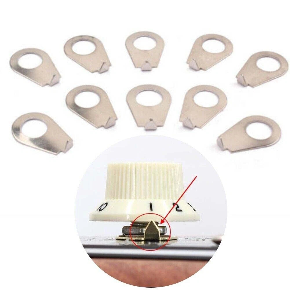 10Pcs Guitar Knobs Pointer Plate Indicator Washers for Gibson LP