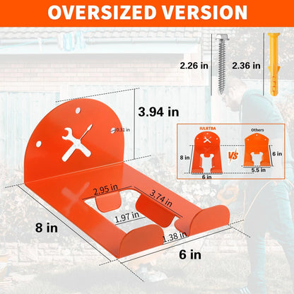 8" Heavy Duty Trimmer Rack Wall Mount for Garage