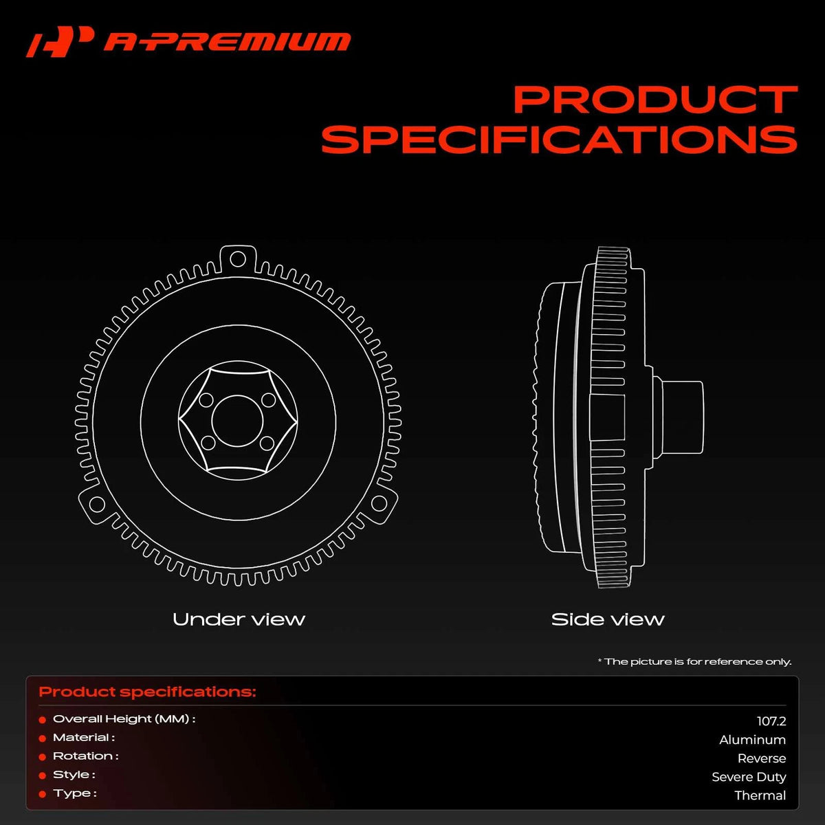 Engine Fan Clutch for Dodge Ram 1500 2500 3500 V8 5.7L (2003–2004) 45911 46020 215144 2901