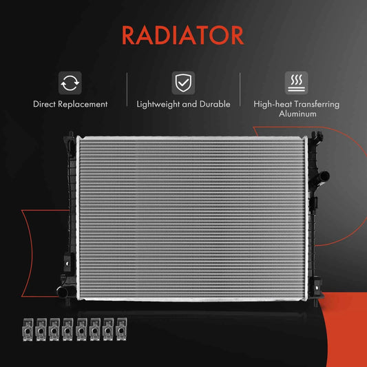 3X Radiator & AC Condenser & Dual Cooling Fan Kit for Ford Explorer (2011–2019) - BB5Z8005B, EB5Z8005C, EB5Z8005G