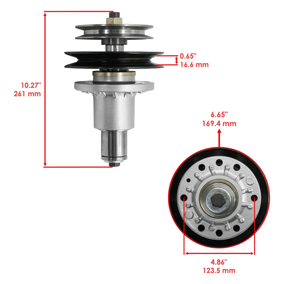 60" Deck Center Spindle for Exmark TTX650EKCE604 (SD221 - AA)