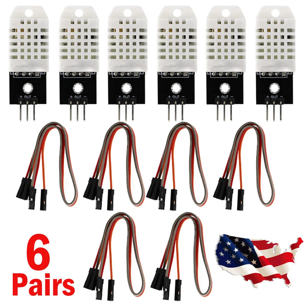 6X Digital Temperature Humidity Sensor for Arduino (DHT22, AM2302)