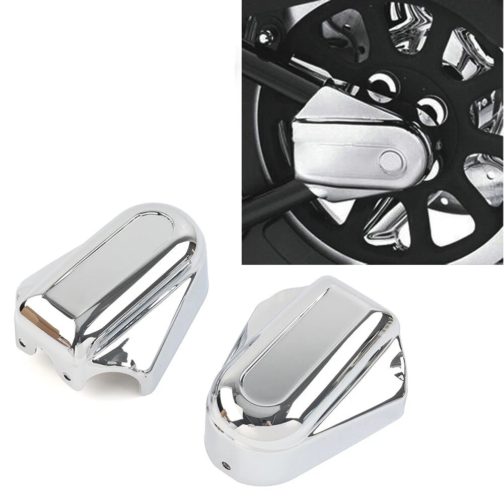Chrome Bar Shield Rear Axle Covers for Harley Softail FLSTC FLSTN