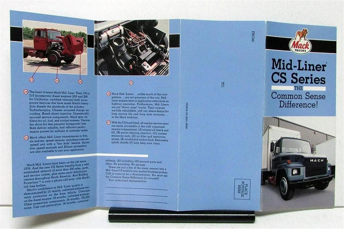 Sales Folder Mailer for Mack Truck Mid Liner CS Series (1986)