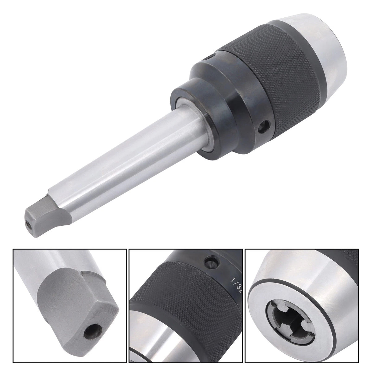 1/32" - 5/8" Keyless Drill Chuck with Taper 3 MT3 Integral Shank