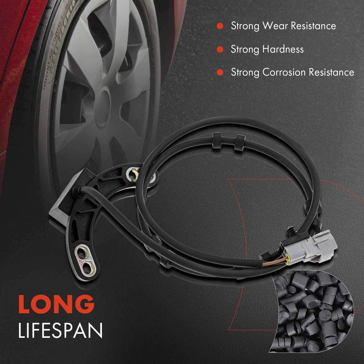 2X Front ABS Wheel Speed Sensor for Dodge Ram 1500 2500 3500 (1996–1999) 56028151AB, 56028152AB