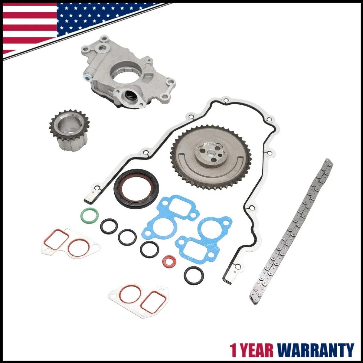 Timing Chain Kit with High Volume Oil Pump for GMC Chevrolet 4.8L 5.3L 6.0L