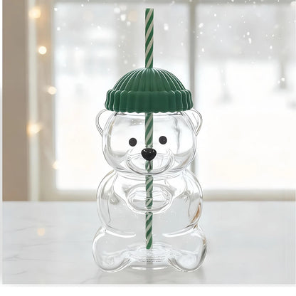 20oz Eco-Friendly Bear Straw Glass Cup for All Models