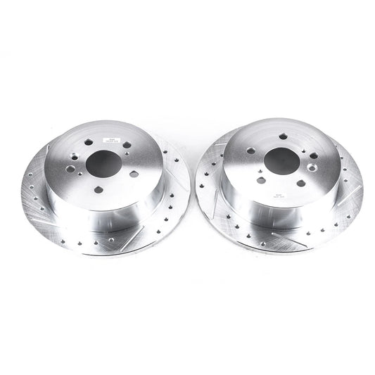 2X Powerstop Brake Discs JBR1391XPR for Toyota Venza (2009–2016) Rear
