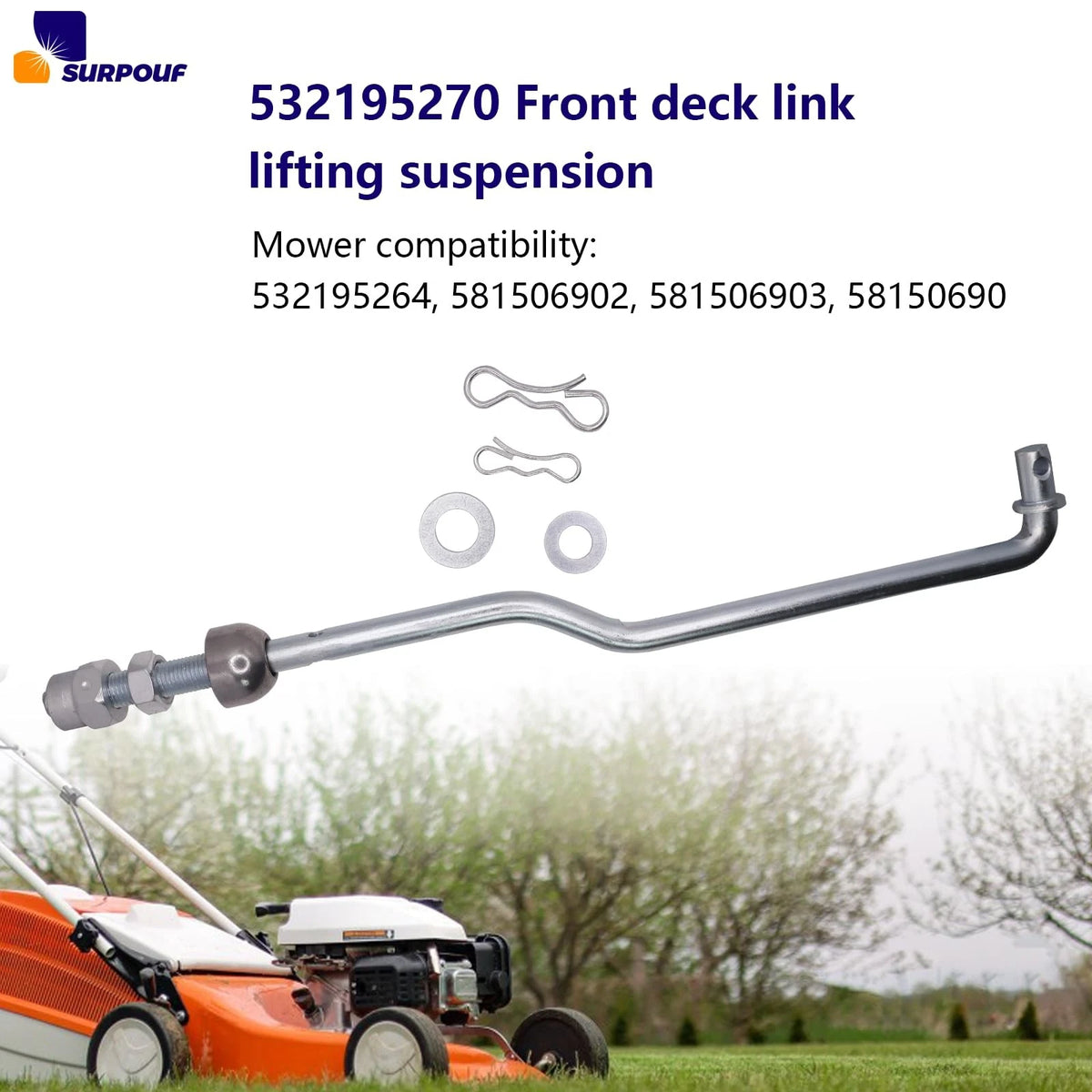Front Deck Link Lift Suspension for