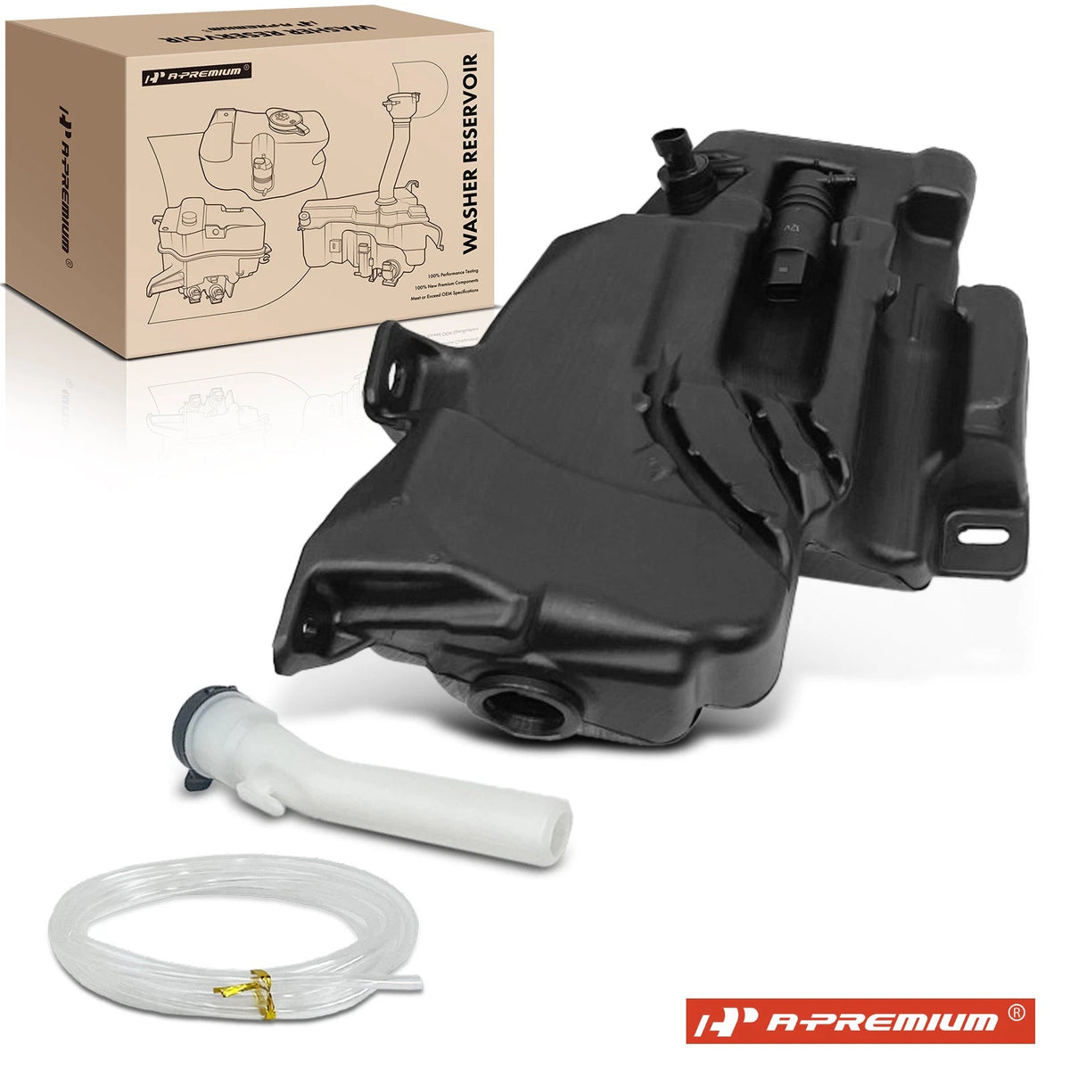 Windshield Washer Reservoir w/ Cap & Pump for Buick Verano (2012–2017) 23208851PFM, GM1288168