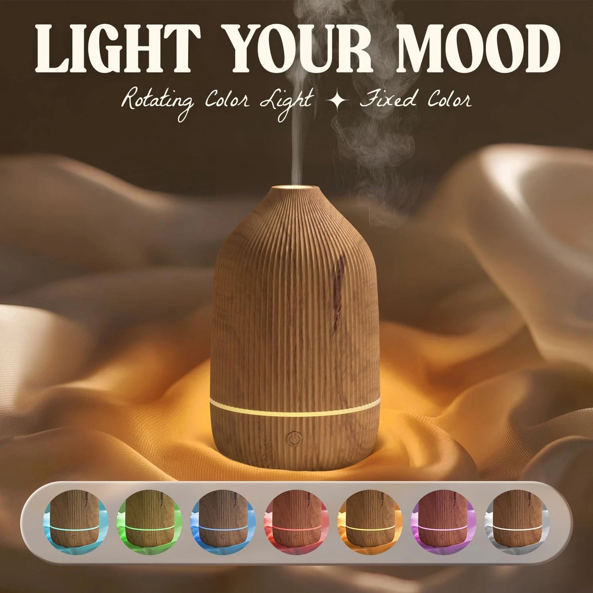 100ml Essential Oil Diffuser for Aromatherapy Mini Wood Grain