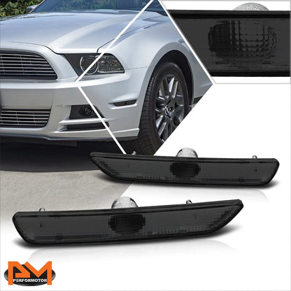 Smoked Housing Front Side Marker Light Signal Lamp for 2010-2014 Ford Mustang