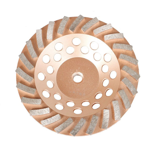7 Inch Turbo Diamond Grinding Wheels - 24 Segments, 5/8"-11 Arbor