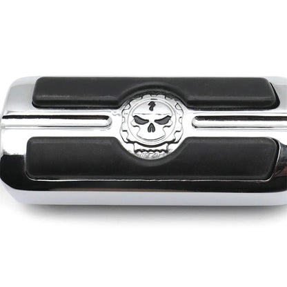 Angled Skull Foot Peg in Chrome for 1.25" Frame Tube