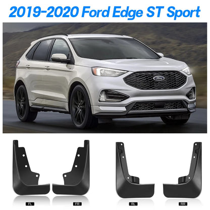 Set of 4 Mud Flaps Splash Guards for Ford Edge (2018–2022)