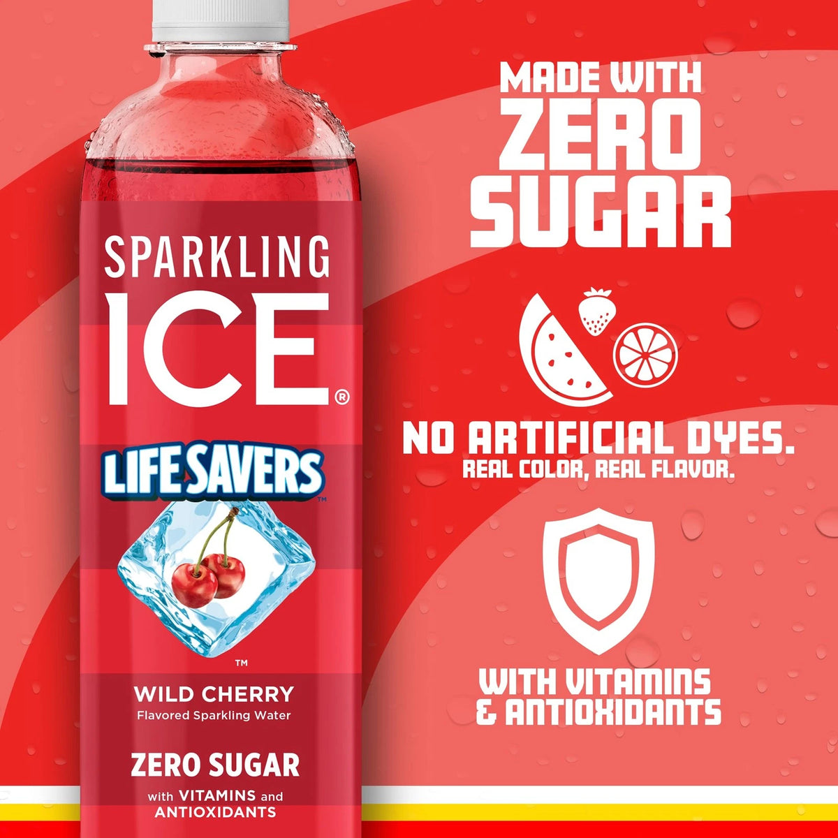 12 Pack Zero Sugar Wild Cherry Sparkling Water 17 Fl Oz