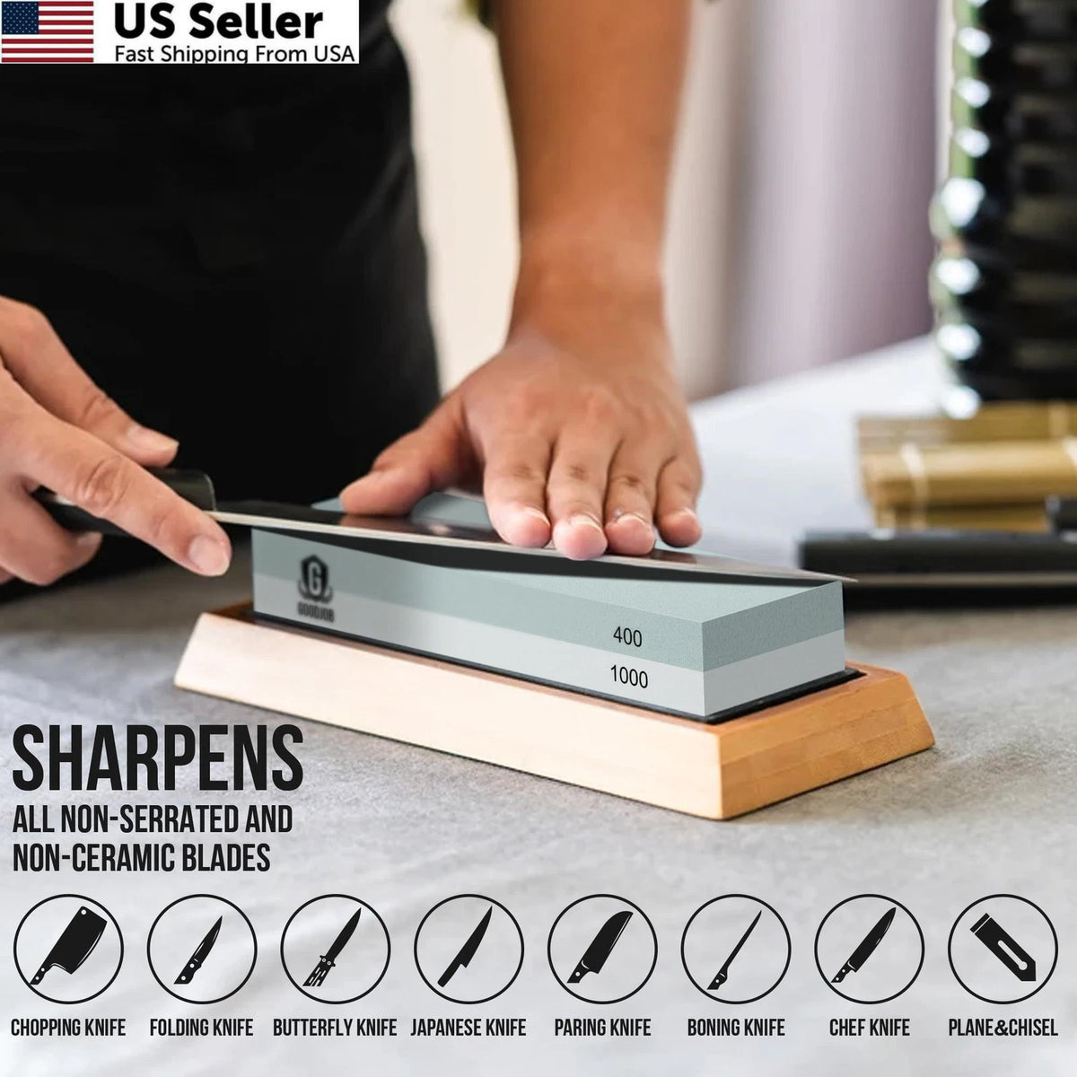 Complete Knife Sharpening Stone Kit for Goodjob