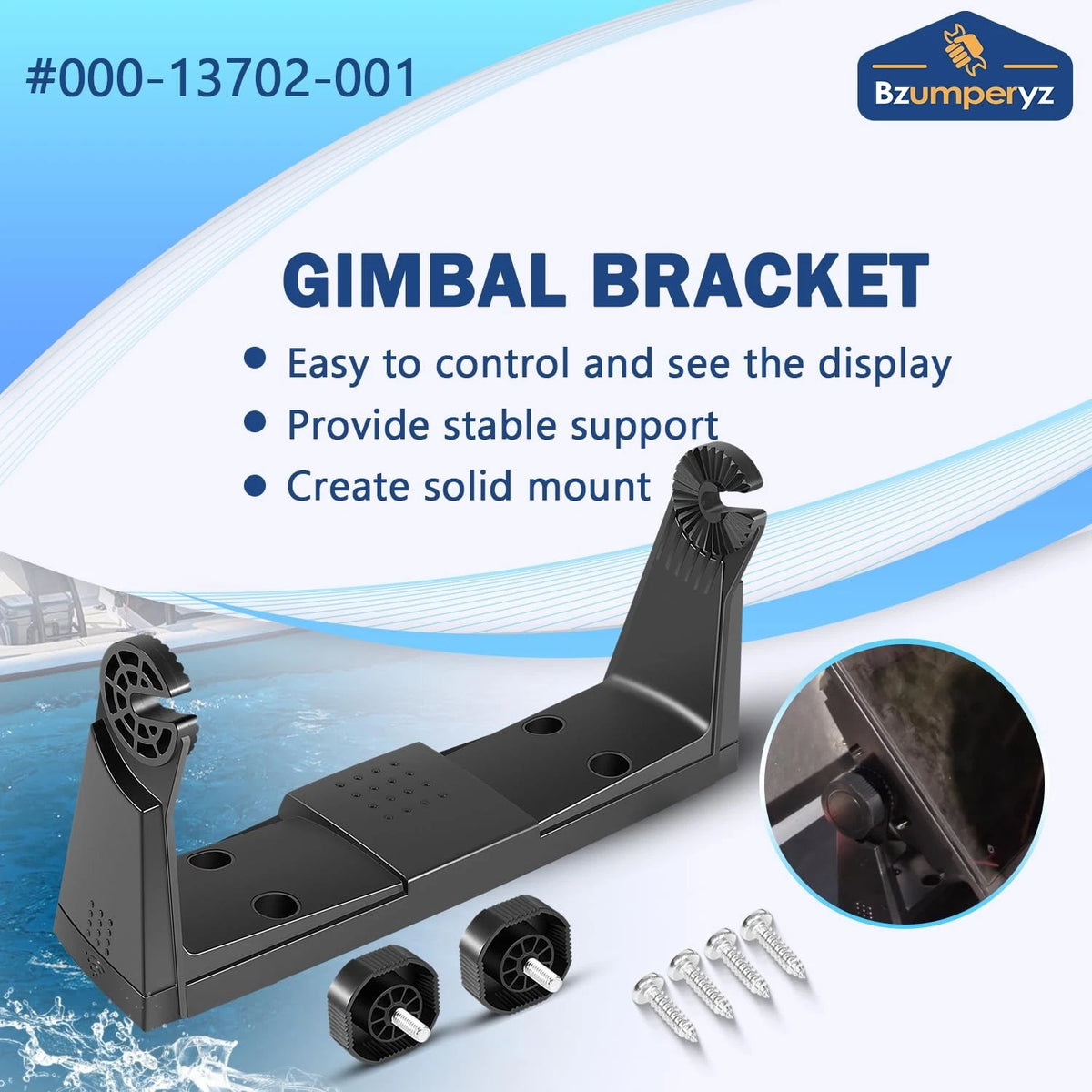 Gimbal Mounting Bracket with Knobs for Simrad GO9, NSS7 EVO3 (000-13702-001)
