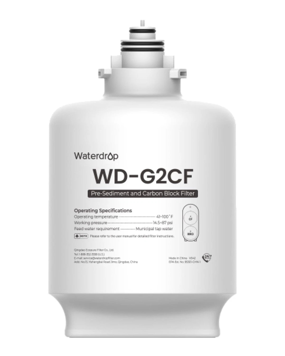 Waterdrop G2CF Filter for G2 & G2P600 (Pack of 1)