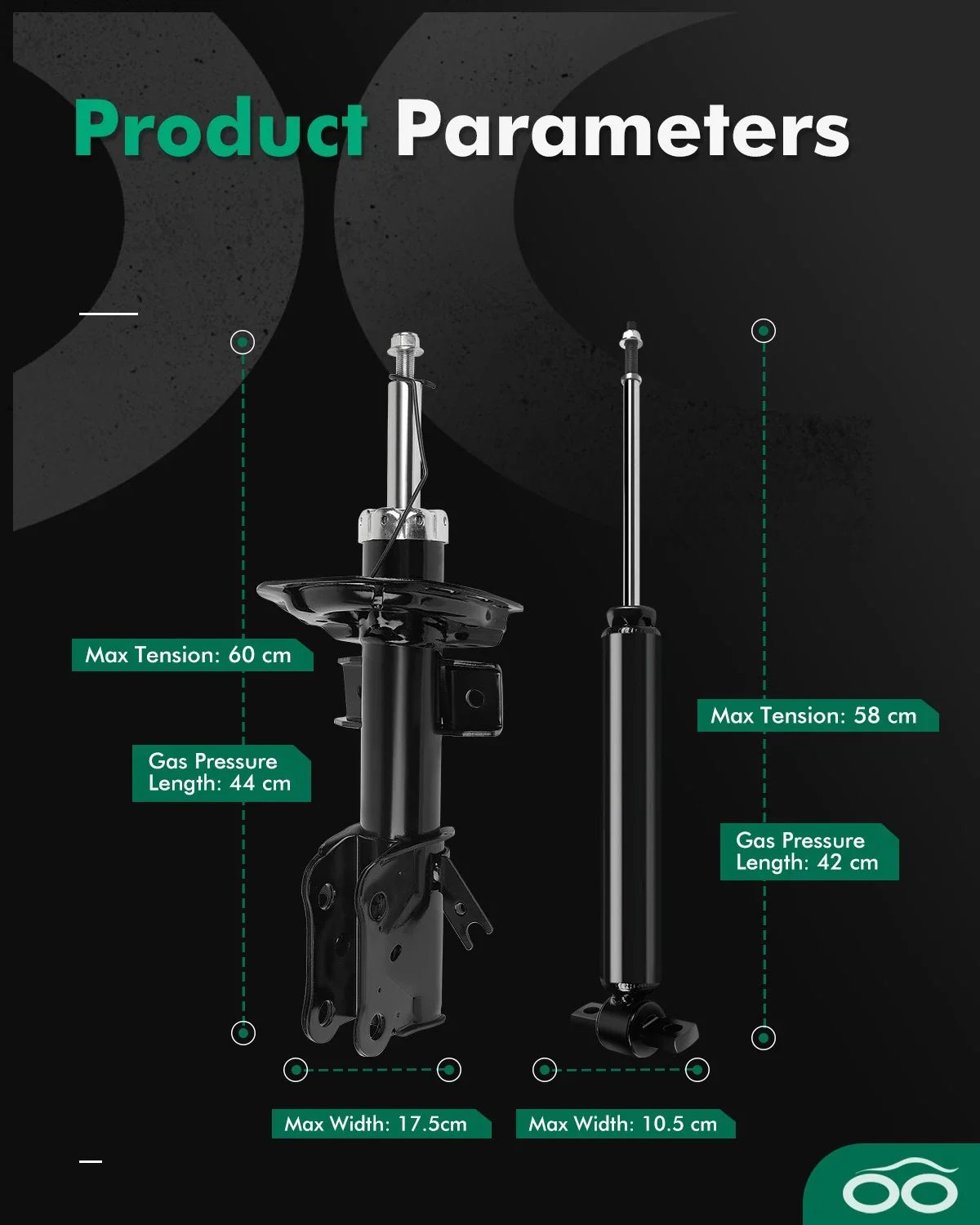 Front Rear Struts Shocks Kit for Ford Fusion (2013-2020)
