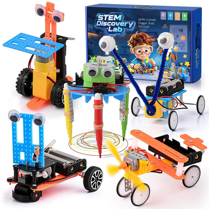 5-in-1 Robot Building STEM Kit for Kids Ages 6-12