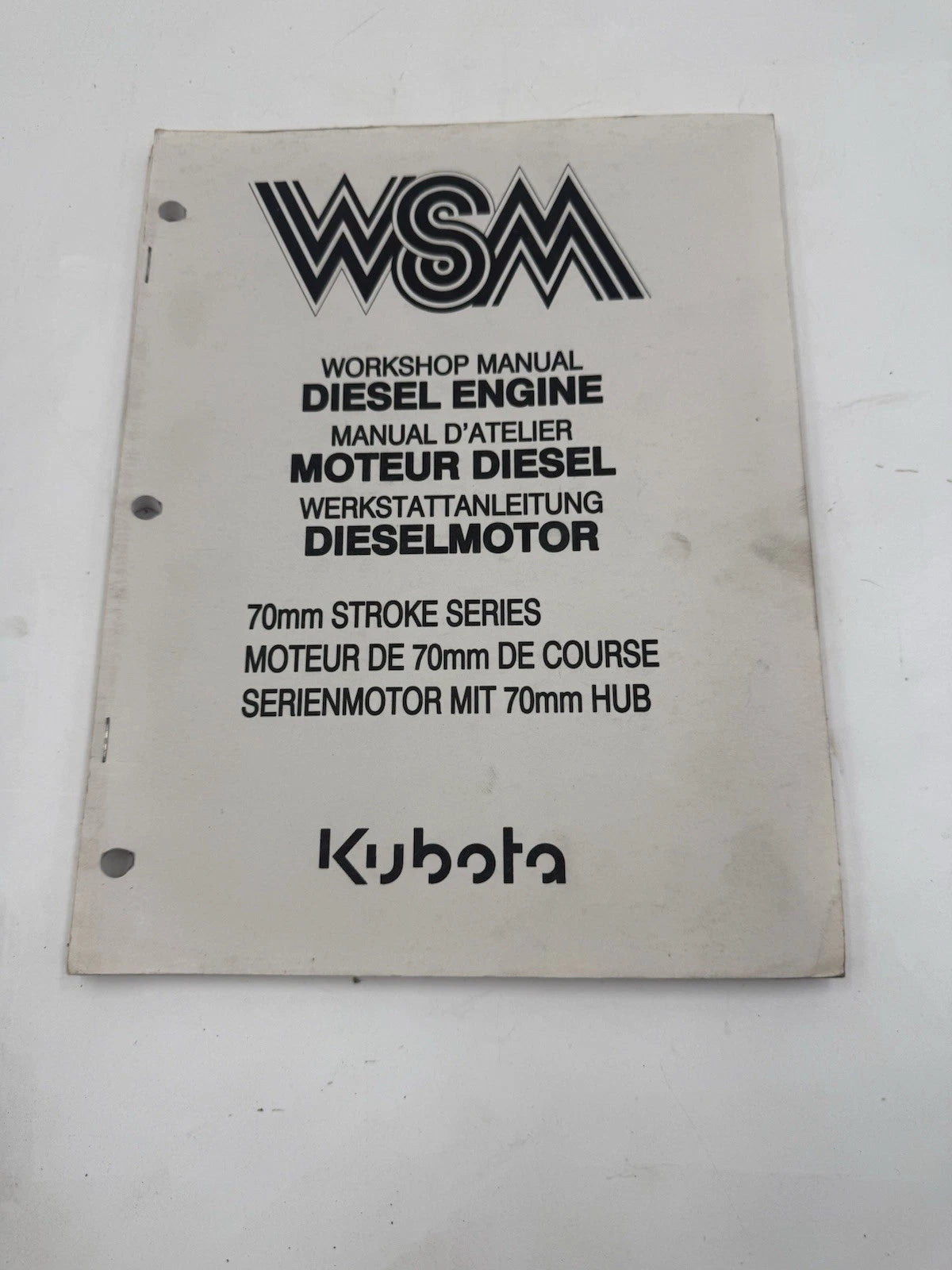 Workshop Manual for Kubota Diesel Engine 70mm Stroke Series