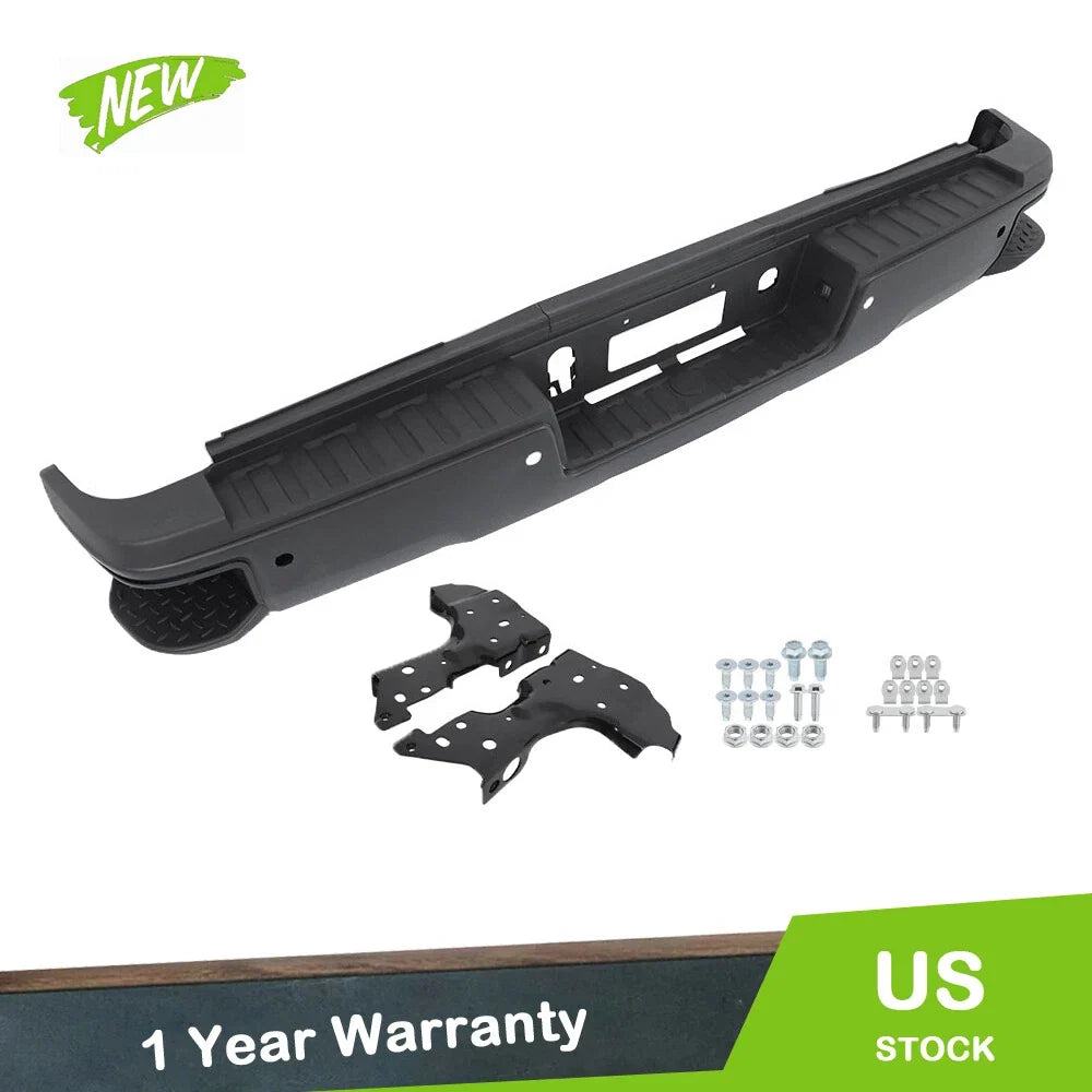 Rear Bumper for 2015-2019 Chevy Silverado 2500 3500 - Black GM1103184