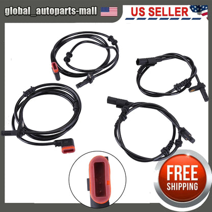 Set of 4 ABS Wheel Speed Sensors for E350 E550 (2006–2009) 2115403117, 2115401217