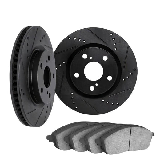 Brake Rotor Set for Chrysler Crossfire (2005–2006) ALX-PAU-DF-8502-63039-CLA20, Drilled and Slotted