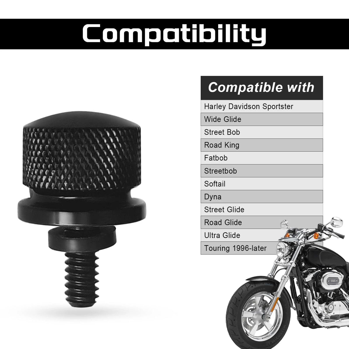 Motorcycle Seat Bolt Screw Nut Kit for Harley Davidson Dyna Touring